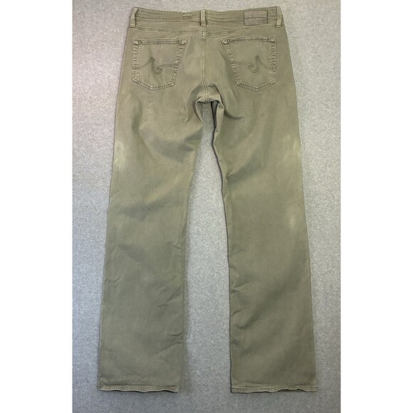AG Adriano Goldschmied Protege Straight Leg Jeans Men’s 36x34 Olive Green - Picture 7 of 8